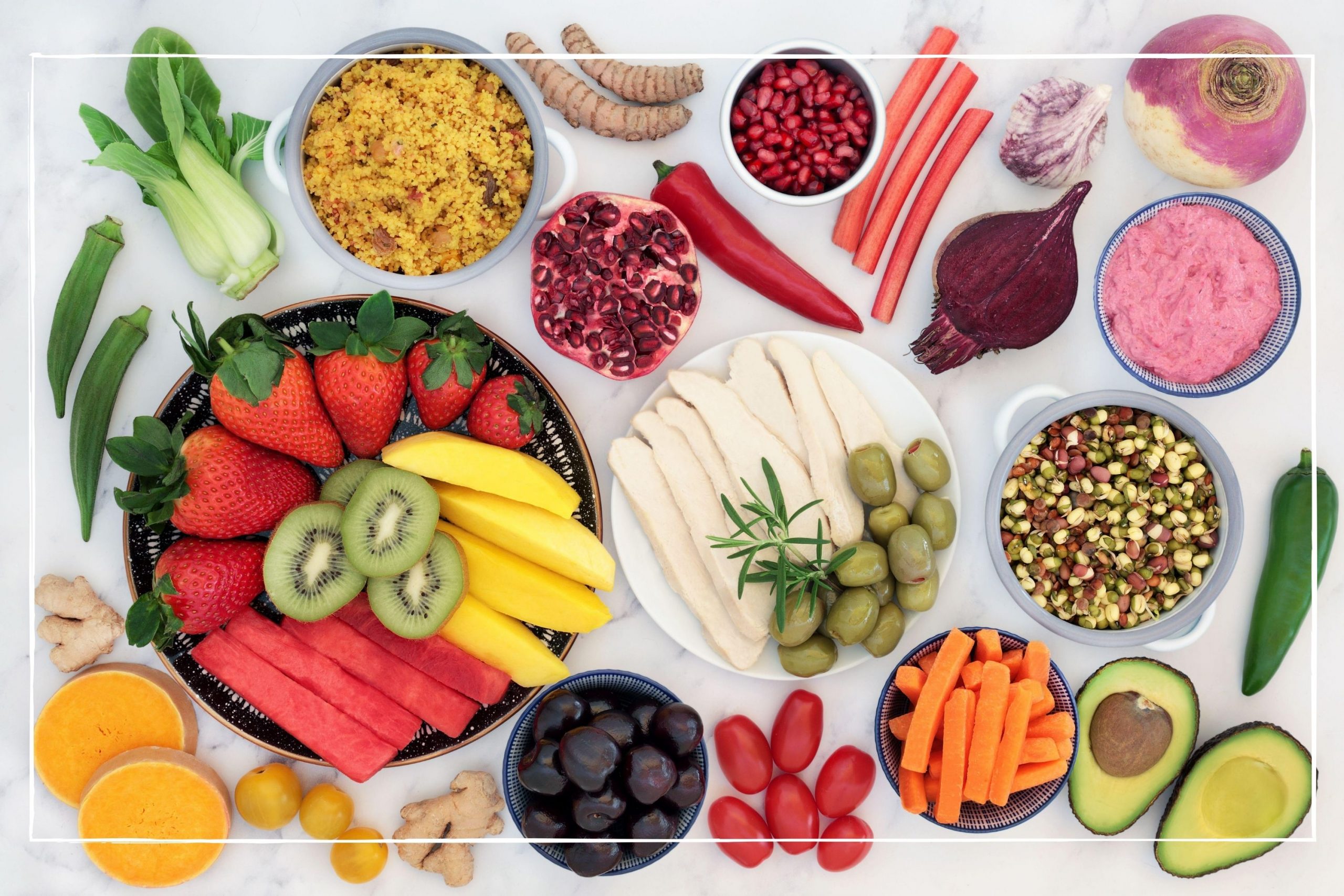 A selection of foods to eat on a low sodium diet