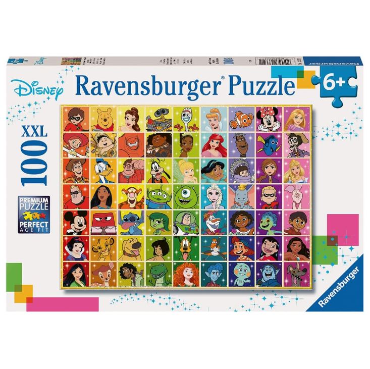 Ravensburger Disney Pixar Disney &amp;amp; Pixar Colour Palette Jigsaw Puzzles for Kids Age 6 Years Up - 100 Pieces Xxl - Gifts for Children
