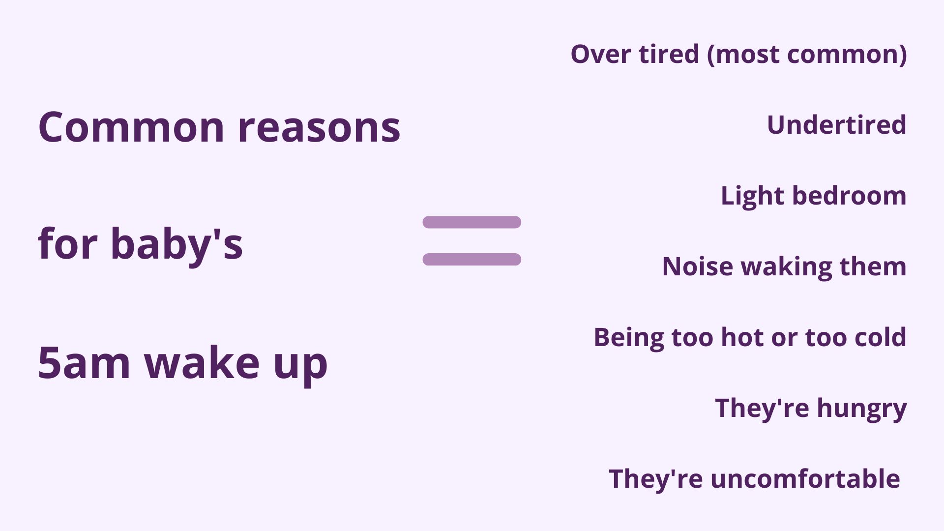 Baby waking at 5am infographic