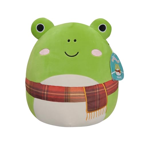Squishmallows Sqcr04581 Wendy - Green Frog W/plaid Scarf 12"